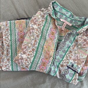 Victoria’s Secret pajama set Paisley print size large (top and bottoms included)